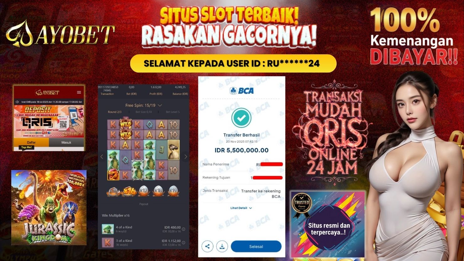 AYOBET JACKPOT SLOT JURASSIC KINGDOM